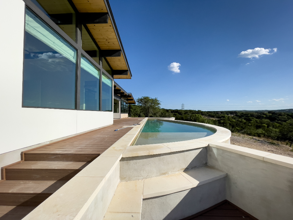 Modern home with terrace and pool
