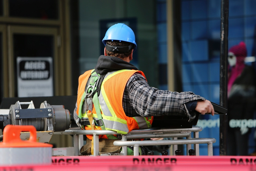 Guyton site supervisor in high-visibility vest